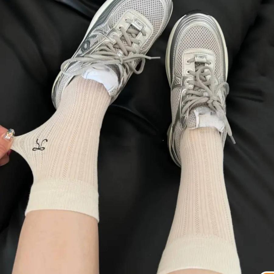 くつした 靴下 ソックス 4足セット 冬 白 綿 りぼん レディース クルーソックス | ブランド登録なし | 09