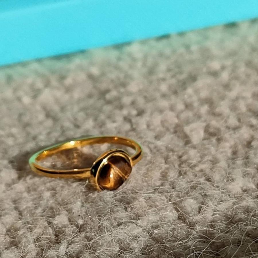 タイガーアイ 指輪 リング 金運 開運 右人差し指 レディース