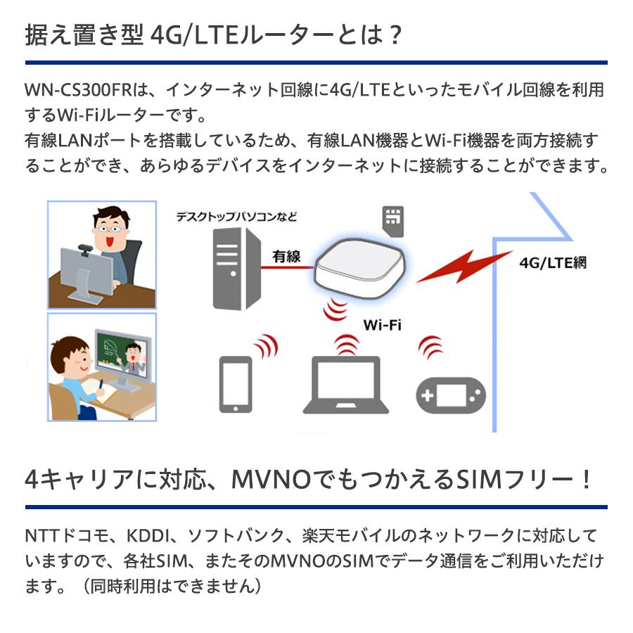 I/Oデータ WN-CS300FR アイ・オー・データ ルーター 有線 無線 LAN LTE