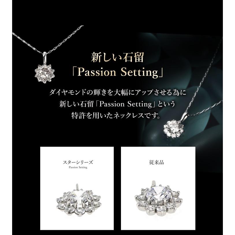 ダイヤモンド ネックレス レディース プラチナ ペンダント 取巻き ダイヤ PT900 0.5ct 鑑別書 アレルギー対応 シンプル   女性 爆買の画像