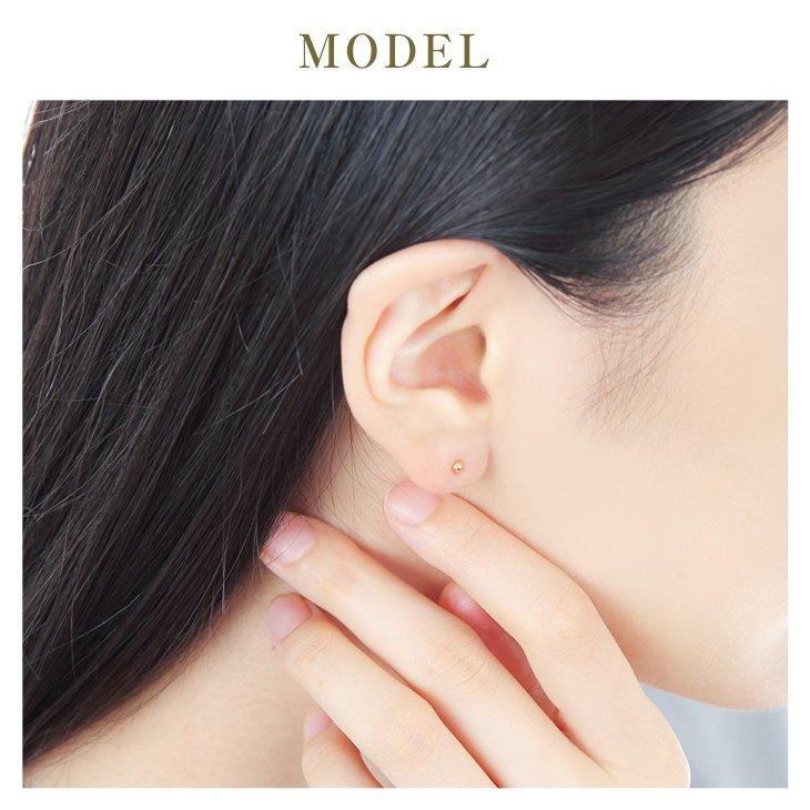丸玉ピアス 丸玉ピアスk18 アレルギー対応 レディース K18 PG 丸玉 メンズ つけっぱなし 2.5mm ボールピアス 男女兼用    女性 爆買の画像