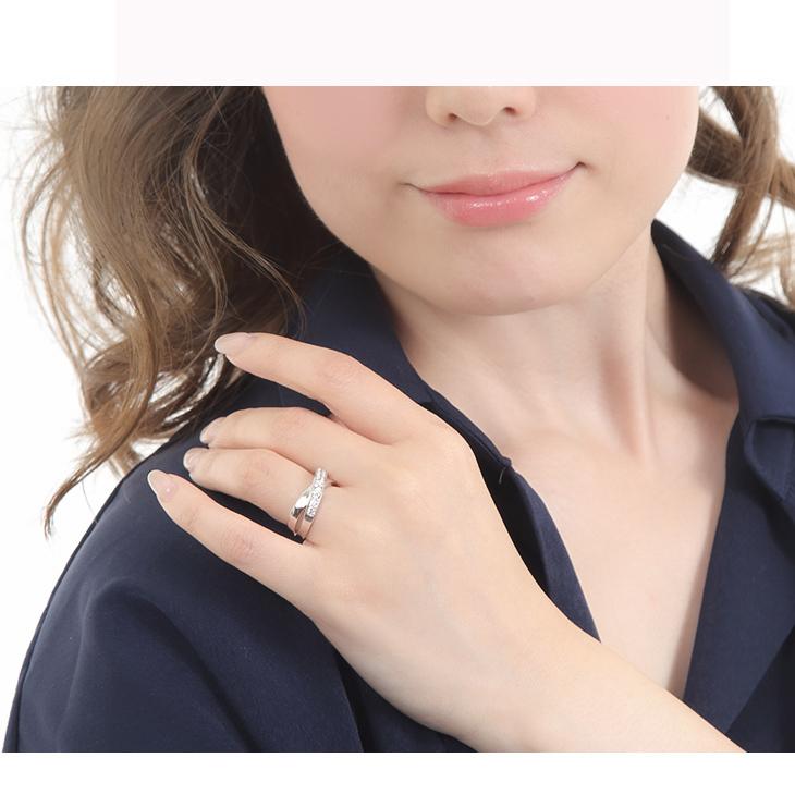 指輪 レディース H＆C ジルコニア リング クロス 太め アレルギー対応