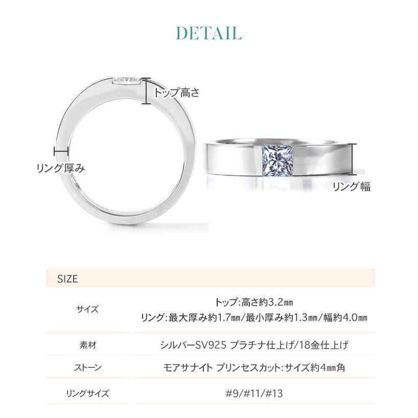 モアサナイト ネックレス リング セット レディース 0.5ct相当 ニッケルフリー ノンアレルギー シルバー シンプル ペンダント_15