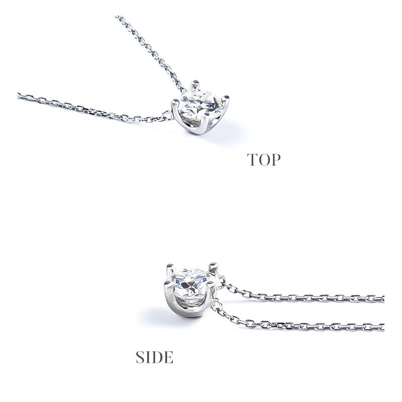 モアサナイト ネックレス レディース 一粒 プラチナ ゴールド 仕上げ 1.00ct 金属アレルギー ニッケルフリー ノンアレルギー シルバー 爆買の画像