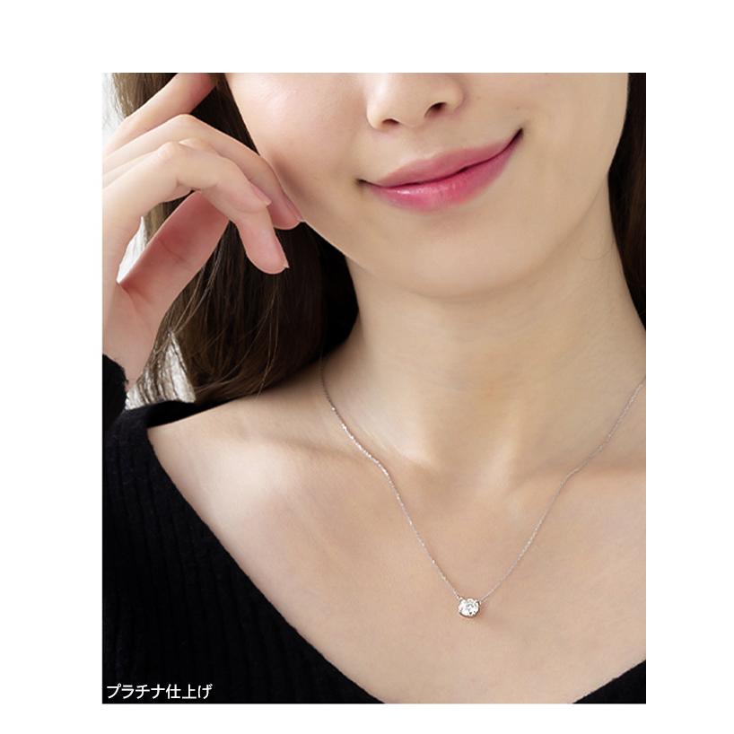 モアサナイト ネックレス レディース 一粒 プラチナ ゴールド 仕上げ 1.00ct 金属アレルギー ニッケルフリー ノンアレルギー シルバー 爆買の画像