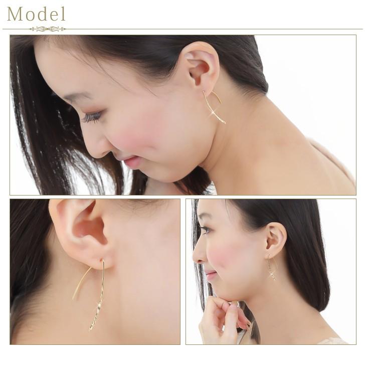 30%OFF ピアス レディース アレルギー対応 ゴールド ロングピアス フックピアス ポイント消化 ホワイトデー 女性 | ジュエリースタジオ プラスター | 02