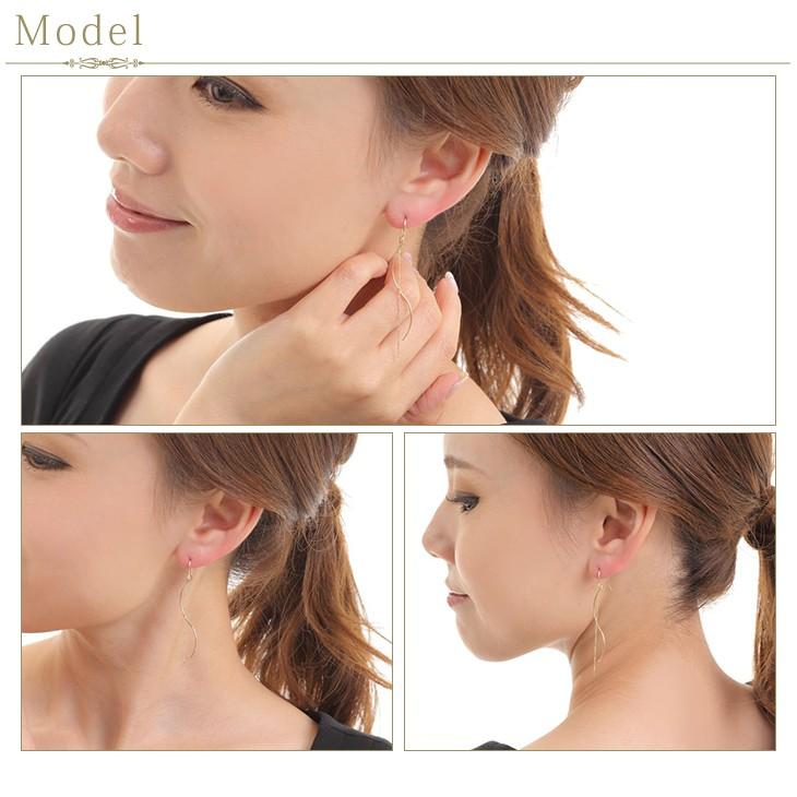 ピアス レディース アレルギー対応 ゴールド ロングピアス フック ツイスト ポイント消化 ホワイトデー 女性 | ジュエリースタジオ プラスター | 02