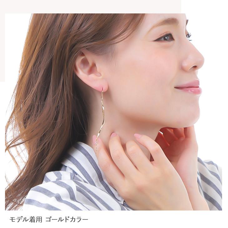 30%OFF ピアス レディース アレルギー対応 フック フックピアス チェーン ロングピアス アメリカン アレルギー対応対応 18k  ギフト 女性 爆買 | ジュエリースタジオ プラスター | 10