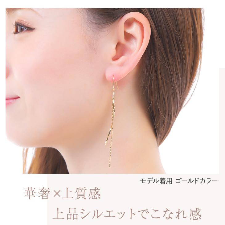 30%OFF ピアス レディース アレルギー対応 フック フックピアス チェーン ロングピアス アメリカン アレルギー対応対応 18k  ギフト 女性 爆買 | ジュエリースタジオ プラスター | 07