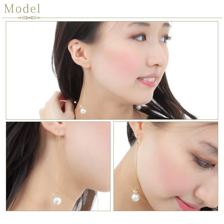 30%OFF ピアス レディース アレルギー対応 揺れる パール 一粒 ロングピアス ゴールド ポイント消化 プレゼント 女性 | ジュエリースタジオ プラスター | 02