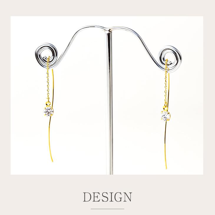 ピアス レディース アレルギー対応 アメリカン アメリカンピアス チェーン アレルギー対応対応 大きめ 揺れる 18金 18k プレゼント ギフト 女性 | ジュエリースタジオ プラスター | 08