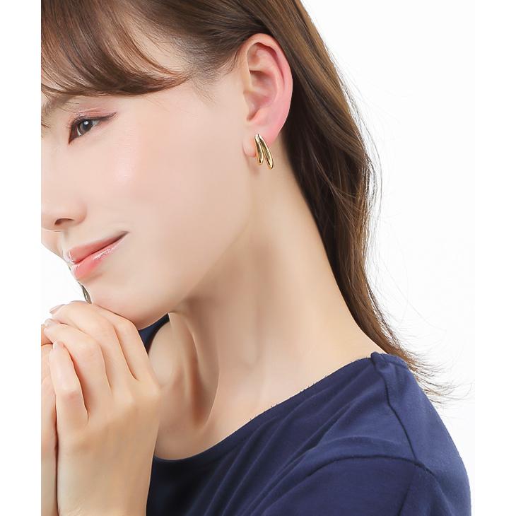 イヤリング レディース アレルギー対応 痛くない 下がり ノンホールピアス 18k 樹脂 安い 両耳 シンプル アクセサリー 送料無料 ホワイトデー 女性 | ジュエリースタジオ プラスター | 03