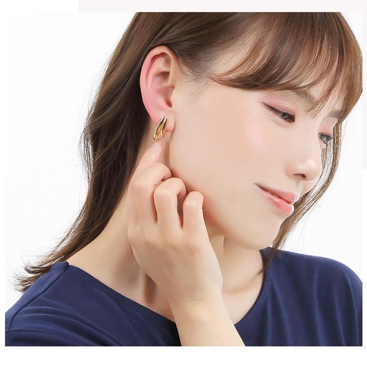 イヤリング レディース アレルギー対応 痛くない 下がり ノンホールピアス 18k 樹脂 安い 両耳 シンプル アクセサリー 送料無料 ホワイトデー 女性 | ジュエリースタジオ プラスター | 09