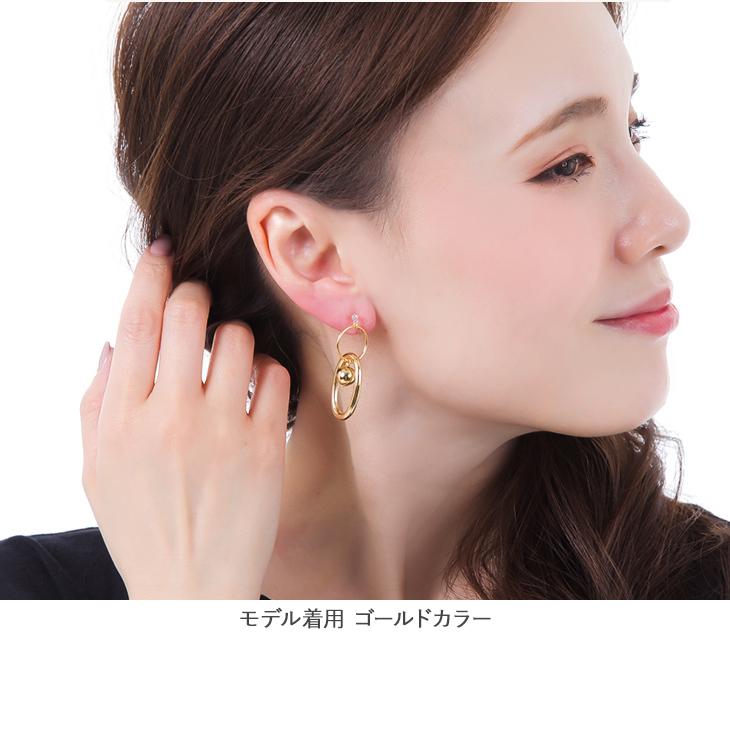 イヤリング レディース アレルギー対応 痛くない サークル 揺れる ノンホールピアス 18k 樹脂 安い 両耳 シンプル アクセサリー  女性 爆買 | ジュエリースタジオ プラスター | 08