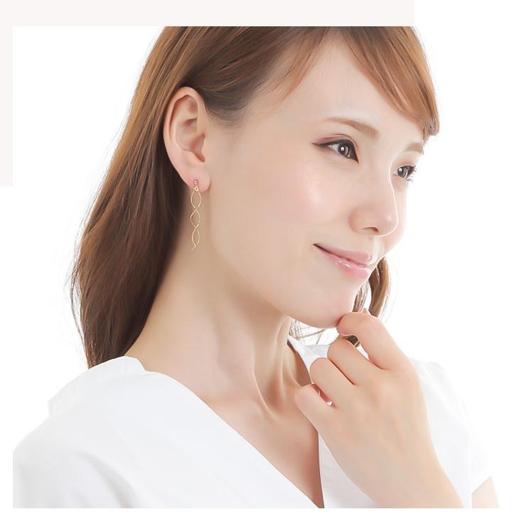 30%OFF ピアス アレルギー対応 セカンドピアス シリコン シリコンポスト 樹脂ポスト 揺れる ロング ロングピアス スタッド 両耳 18k k18 ホワイトデー 女性 | ジュエリースタジオ プラスター | 11