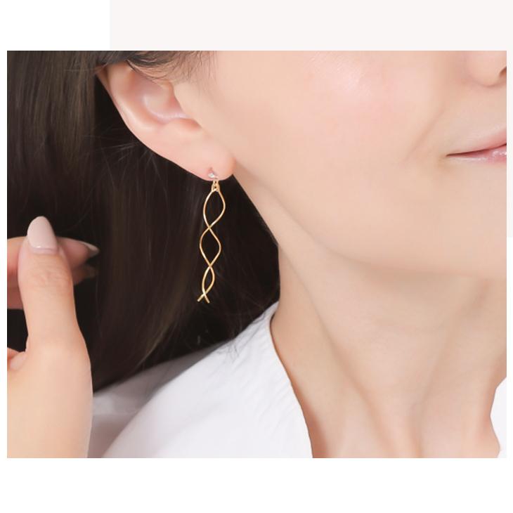 30%OFF ピアス アレルギー対応 セカンドピアス シリコン シリコンポスト 樹脂ポスト 揺れる ロング ロングピアス スタッド 両耳 18k k18 ホワイトデー 女性 | ジュエリースタジオ プラスター | 09