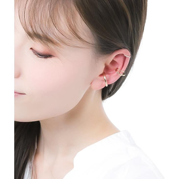 30%OFF イヤーカフ レディース メンズ 3点セット アレルギー対応 イヤカフ イヤーカフス 付け方 片耳 両耳 イヤリン 18金 ホワイトデー 女性 | ジュエリースタジオ プラスター | 04