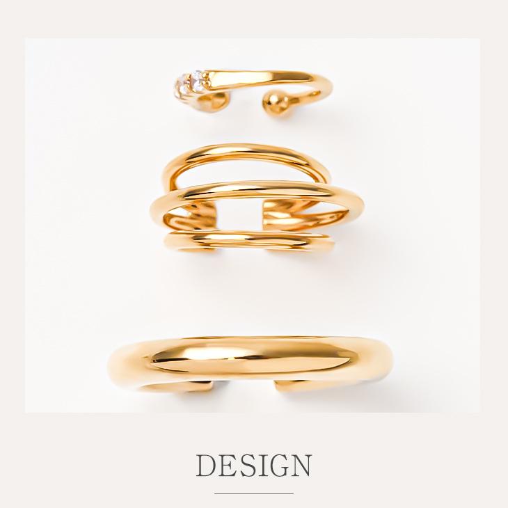 30%OFF イヤーカフ レディース メンズ 3点セット アレルギー対応 イヤカフ イヤーカフス 付け方 片耳 両耳 イヤリン 18金 ホワイトデー 女性 | ジュエリースタジオ プラスター | 09