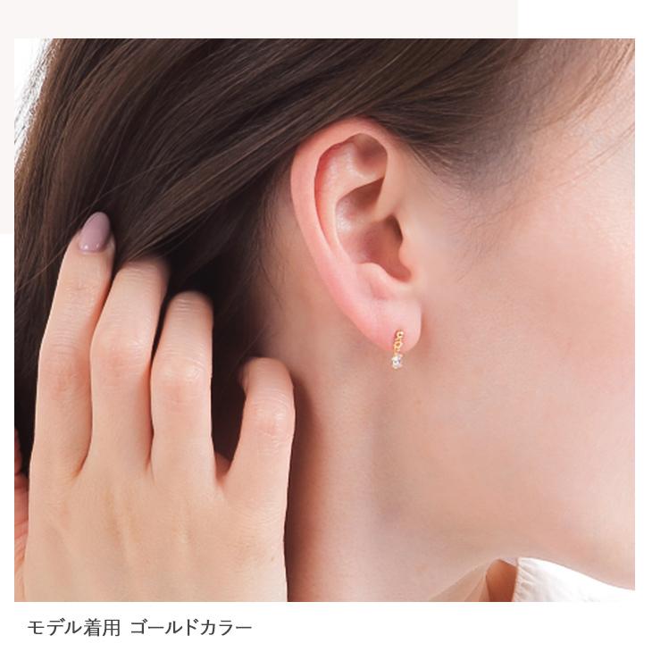 スタッドピアス キュービックジルコニア 一粒 ピアス アレルギー対応 小さめ 揺れる 18金 18k ゴールド ホワイト YG WG  女性 爆買 | ジュエリースタジオ プラスター | 11
