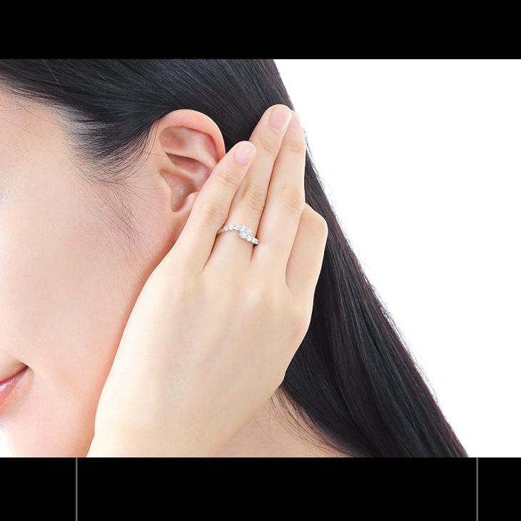 指輪 レディース リング ダイヤモンド ダイヤ プラチナ 0.5ct 鑑別書 PT900   妻 彼女 ジュエリー 10周年 記念日 爆買の画像