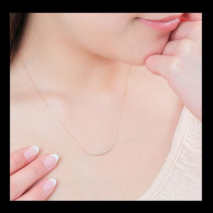 ダイヤモンド ネックレス レディース ダイヤ ゴールド 18金 k18 バー 鑑別書 0.3ct アレルギー対応 シンプル   女性 爆買の画像