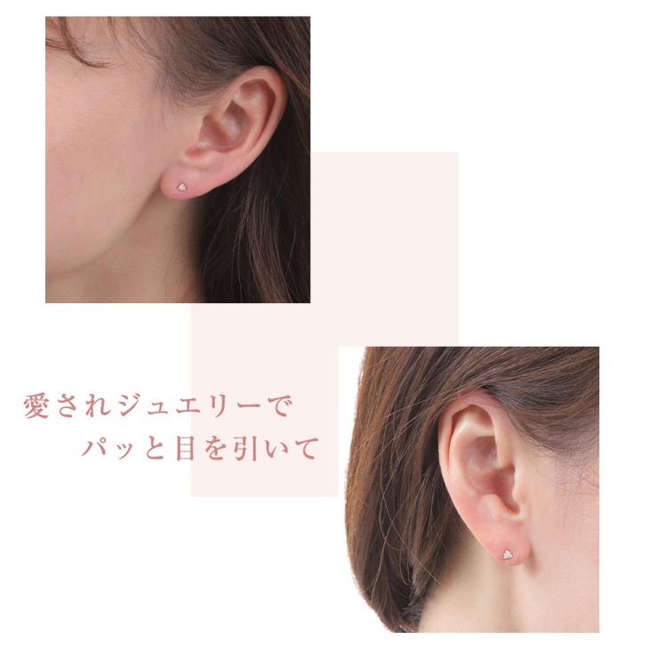 30%OFF ピアス レディース ダイヤモンド 0.06ct K10 スタッド ダブルロックキャッチ アレルギー対応 シンプル 母の日 アクセサリー_6