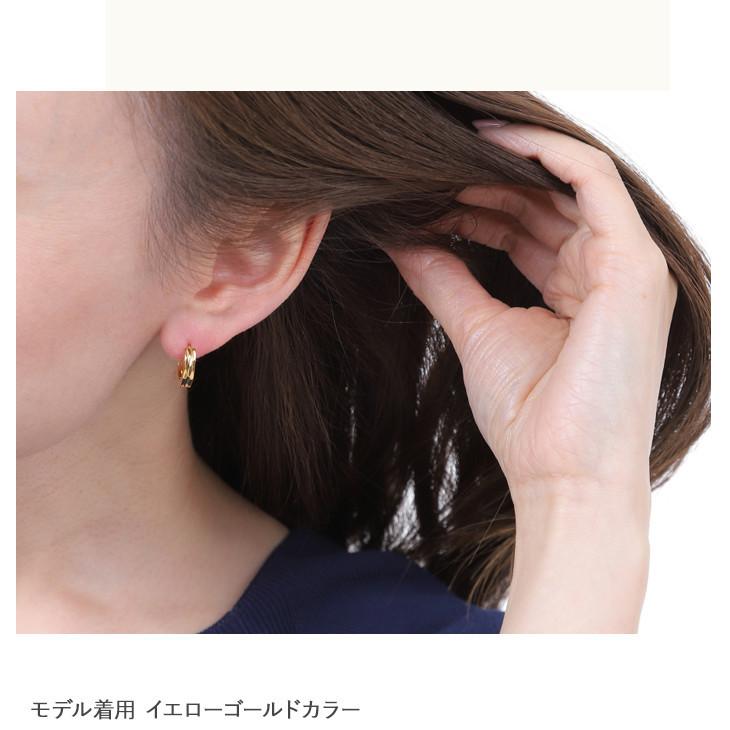 ピアス 金属アレルギー対応 サージカルステンレス レディース メンズ フープ ワンタッチ 重ね付け 小さめ 両耳 ステンレス 医療用 アクセサリー 女性 爆買の画像
