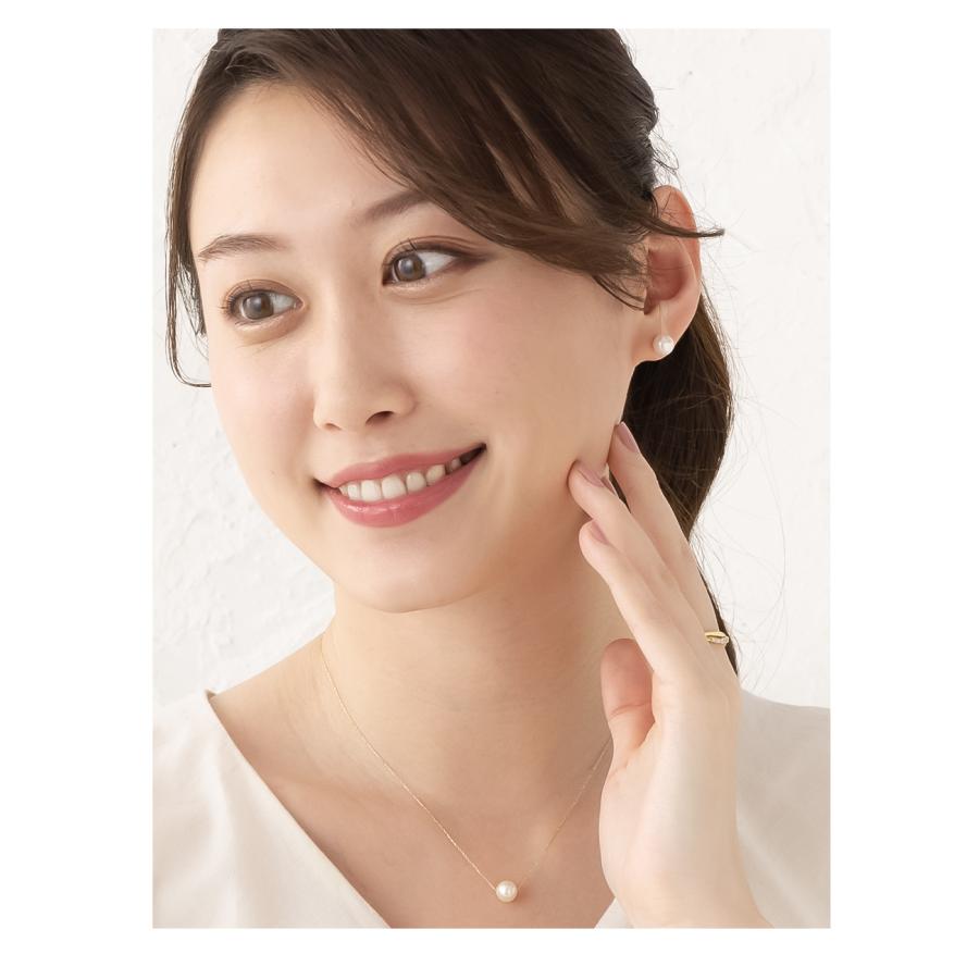 花珠真珠 パール 真珠 ピアス 花珠 本真珠 一粒 パールピアス レディース 冠婚葬祭 フォーマル アレルギー対応 7.0mm-8.0mm 結婚式 母の日 女性_10