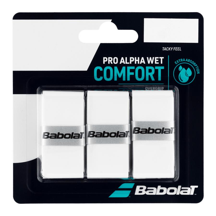 Babolat バドミントンラケット G5 グリップ Babolat（バボラ） プロアルファウェット 3本入 ホワイト 653054-101