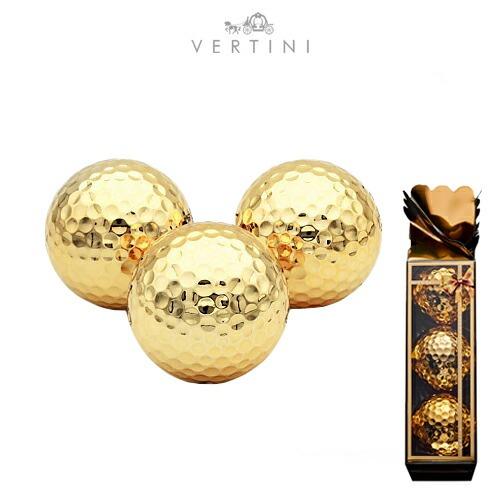 ベルティーニ ゴルフボール 24k ゴールド 3個セット 1スリーブ 24金
