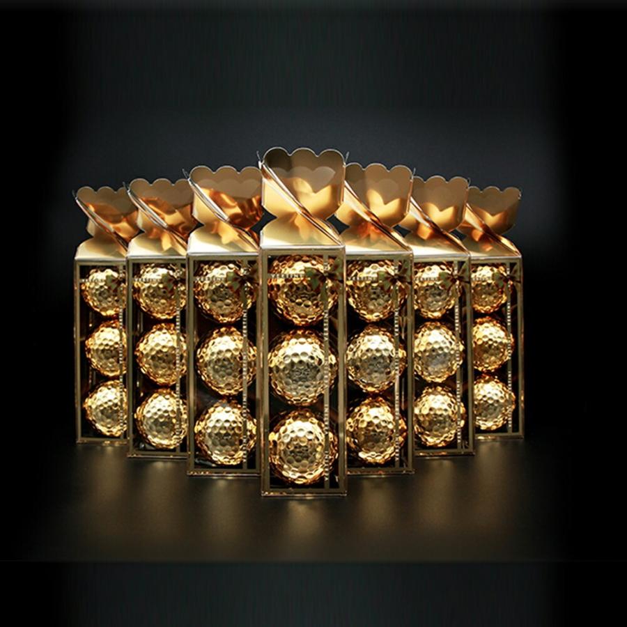 ベルティーニ ゴルフボール 24k ゴールド 3個セット 1スリーブ 24金