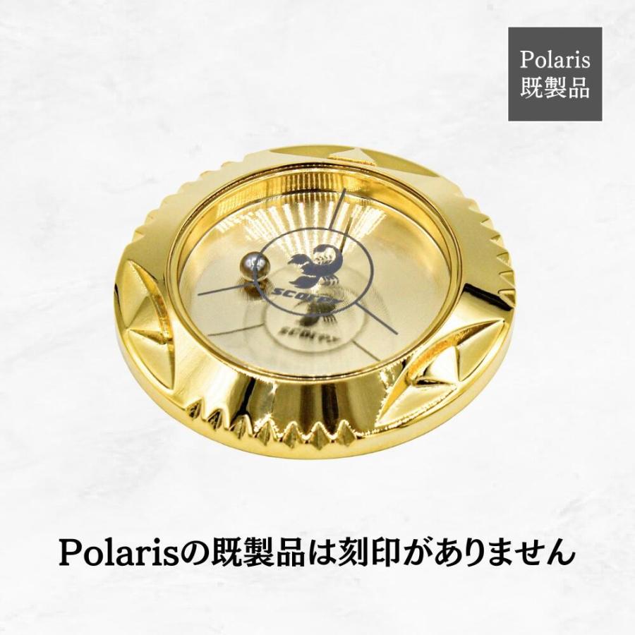 スコルピ ゴルフボールマーカー(既製品) ポラリス 桜ゴールド 水平器