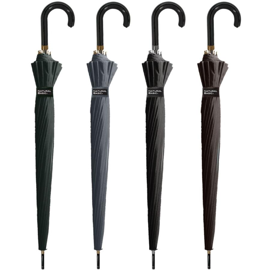 NAKATANI（中谷） 紳士長傘 無地65cm 16本骨 長傘 413-002 ジャンプ