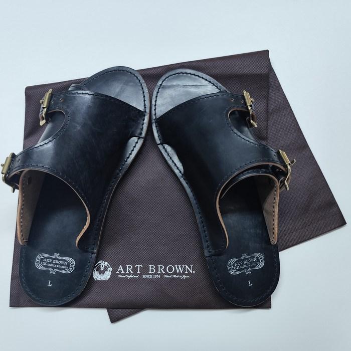 ART BROWN（アートブラウン） UK レザー 本革 モンクストラップ