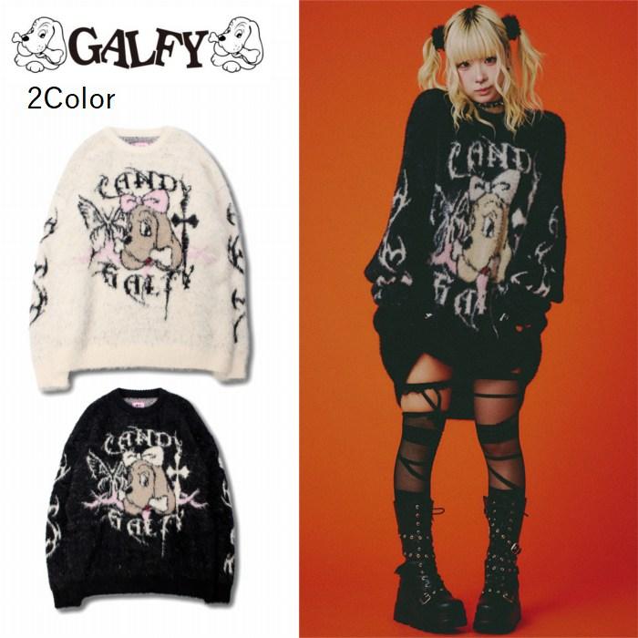 ふわふわダークキャンディーニット ブラック ガルフィー GALFY】ふわふわダークキャンディーニット | OUR BRAND,GALFY