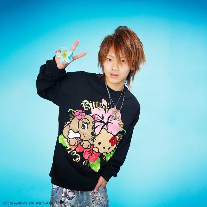 GALFY（ガルフィー） 長袖Tシャツ ロコキティ キティガルTee Black-1