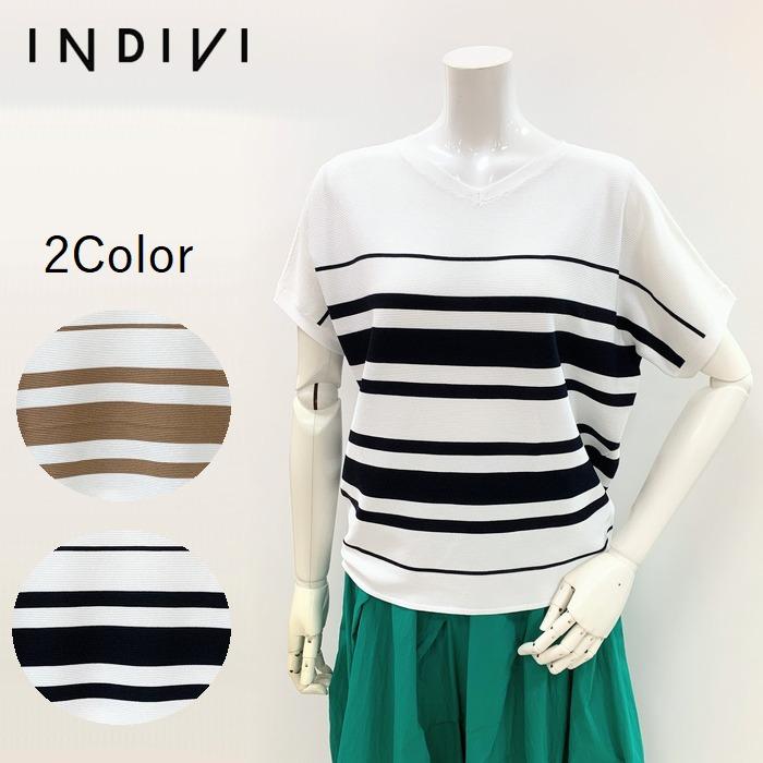 INDIVI ニット アイボリー 38 キレイめ シンプル オフィス 着回し 秋冬 