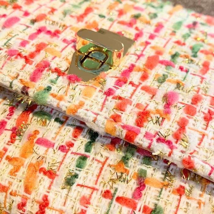 ほぼ未使用　マリナリナルディ　テーラードジャケット　ツイード　ドロップショルダー フリル2wayショルダーバッグ（ネオプレーン・ツイード・コルク