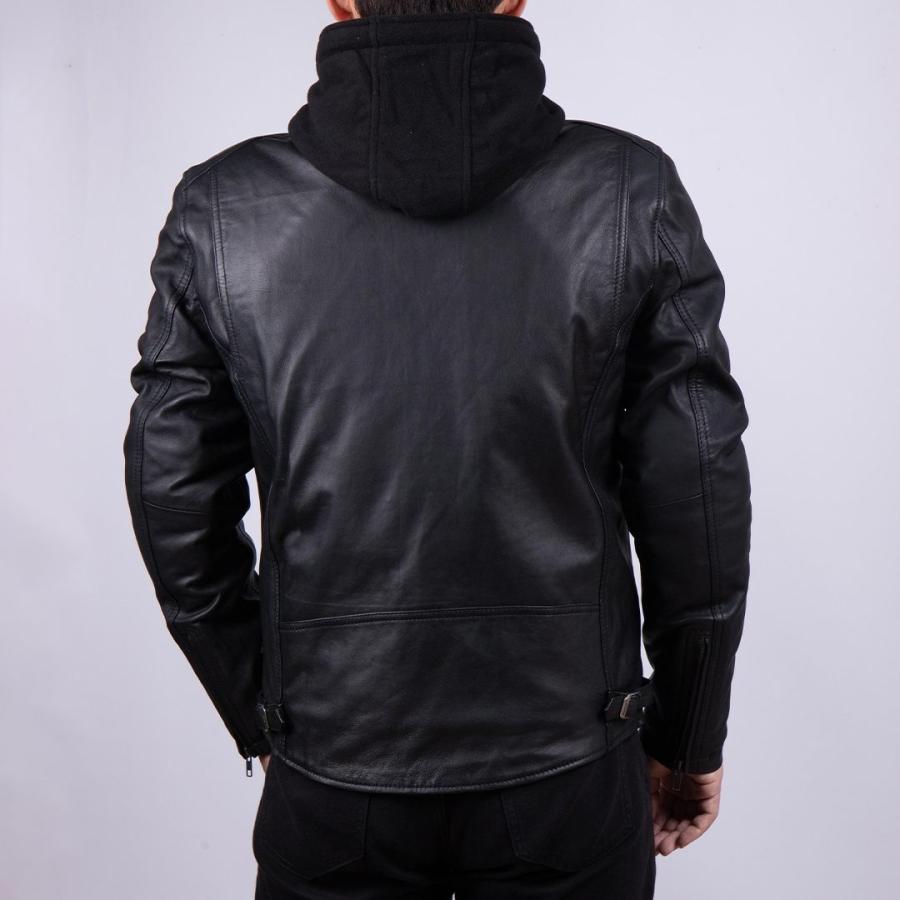 本革ジャケット 羊革 レザーフーディージャケット 24wj-5 ブラック ブラウン キャメル DEGNER デグナー バイク ツーリング 贈り物 ギフト プレゼント M L XL | DEGNER | 12