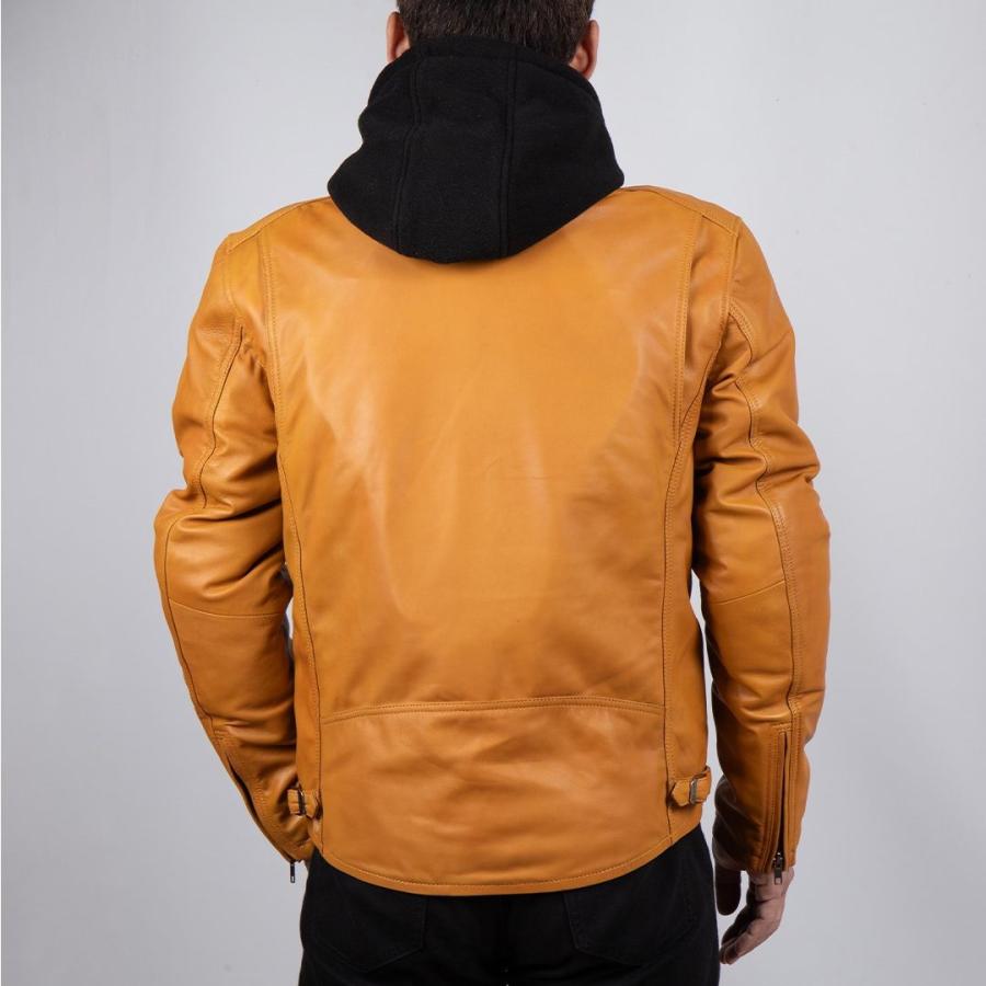 本革ジャケット 羊革 レザーフーディージャケット 24wj-5 ブラック ブラウン キャメル DEGNER デグナー バイク ツーリング 贈り物 ギフト プレゼント M L XL | DEGNER | 18