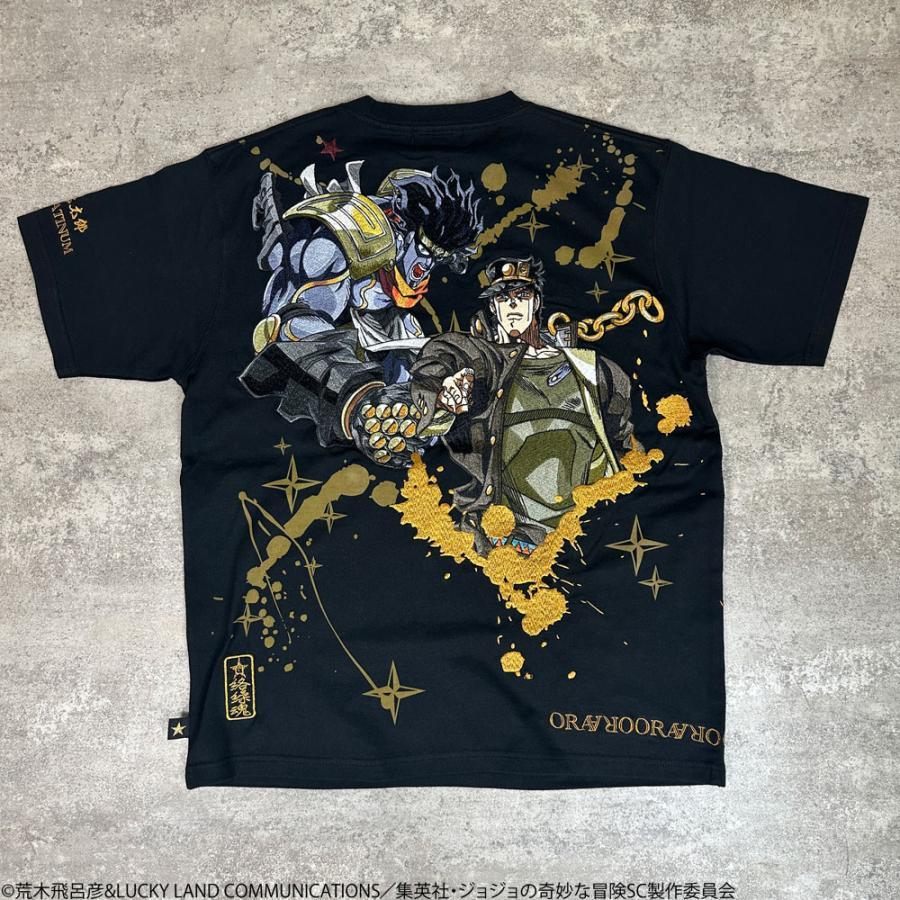 空条承太郎 Tシャツ 黒 Mサイズ Tシャツ ジョジョの奇妙な冒険 ジョジョ tシャツ 半袖 空條 承太郎 空条