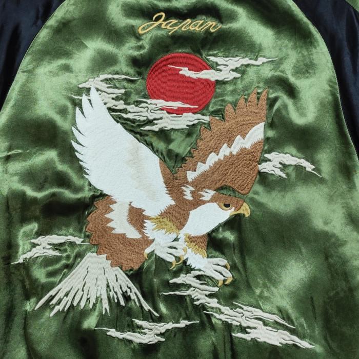 絡繰魂 美品 鶏 日本限定 スカジャン ２面用　レーヨン unisex 絡繰魂 からくり魂 粋 スカジャン 不死鳥 和柄 リバーシブル 刺繍