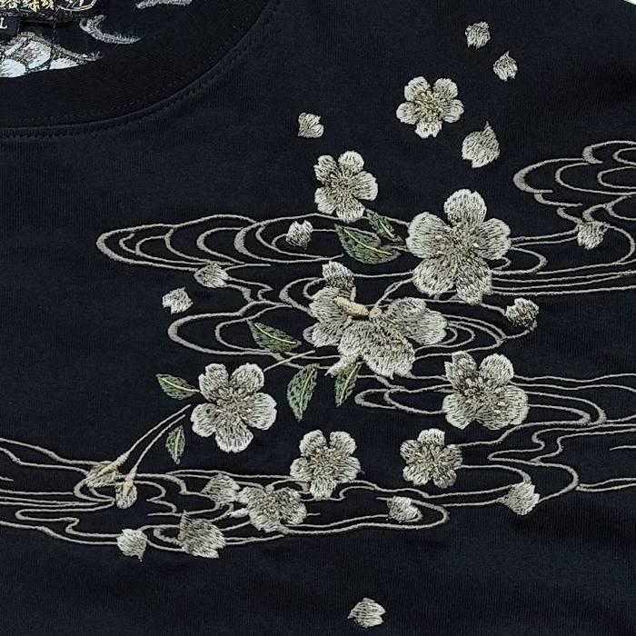 絡繰魂 長袖Tシャツ 桜龍 刺繍 龍神 背中一面 迫力満点 254020