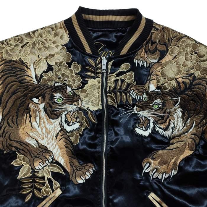 絡繰魂 スカジャン 猛虎ノ頂 リバーシブル スーベニアジャケット