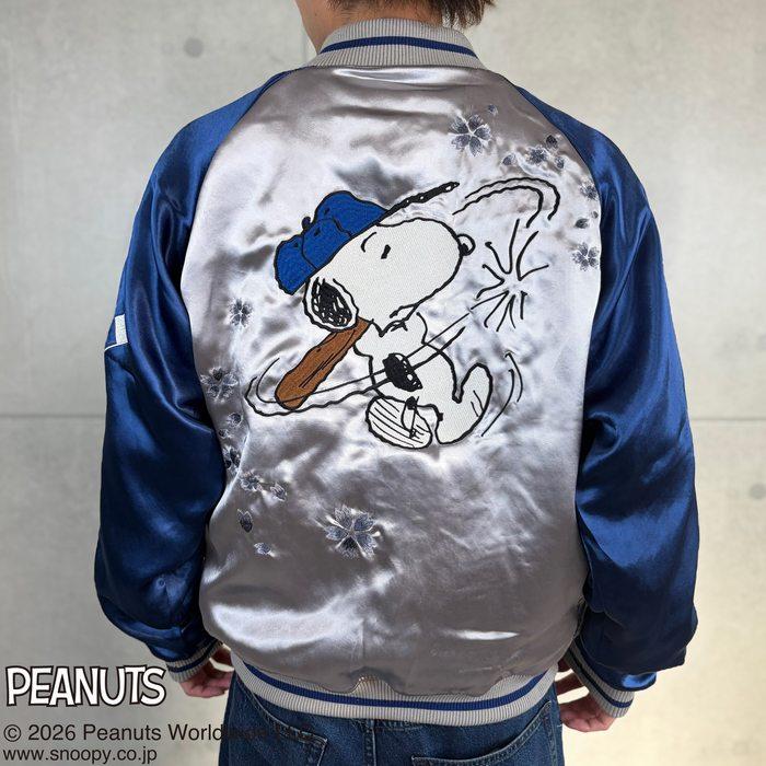 絡繰魂 スカジャン PEANUTS NIPPON SUKAJAN リバーシブル スーベニア