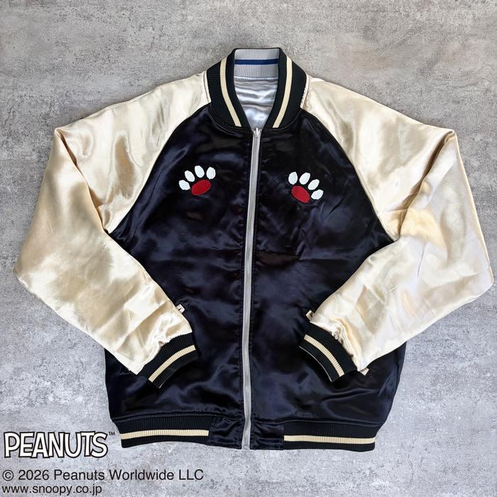 絡繰魂 スカジャン PEANUTS NIPPON SUKAJAN リバーシブル スーベニア