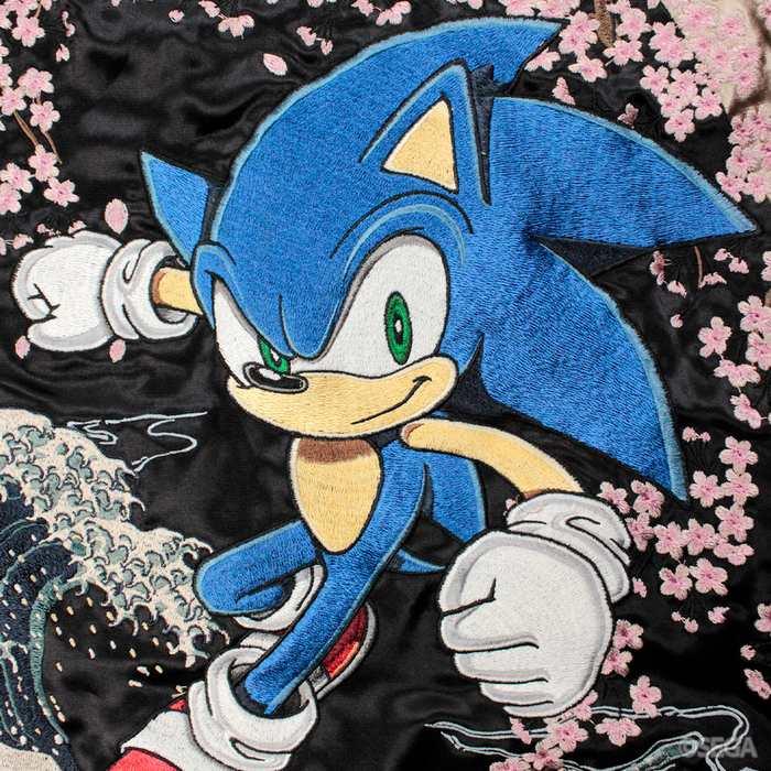 絡繰魂 SONIC IN THE HOKUSAI SUKA JUMPER 北斎 刺繍 スカジャン