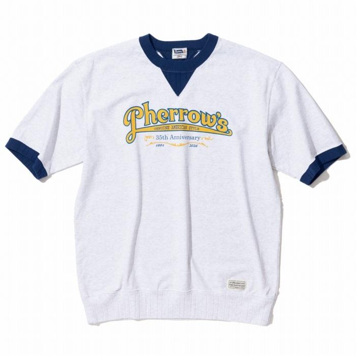Pherrow's（フェローズ） 半袖Tシャツ 35周年 アール ヌーボ ルーズ