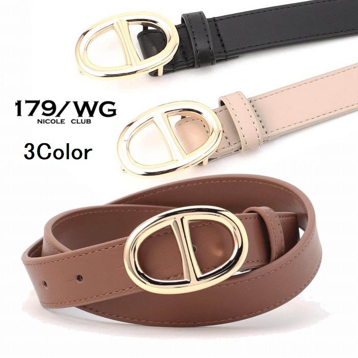 179/WG ギボシバックルベルト 2863-7303 179wg ゴールドバックル 細