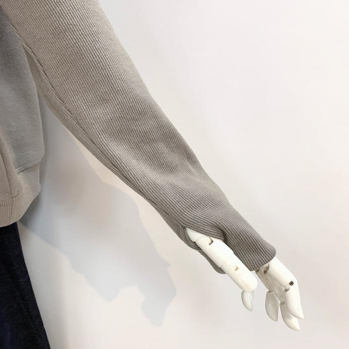 新品 クルーネック スウェット ライトグレー あったか 裏起毛 CYNICAL